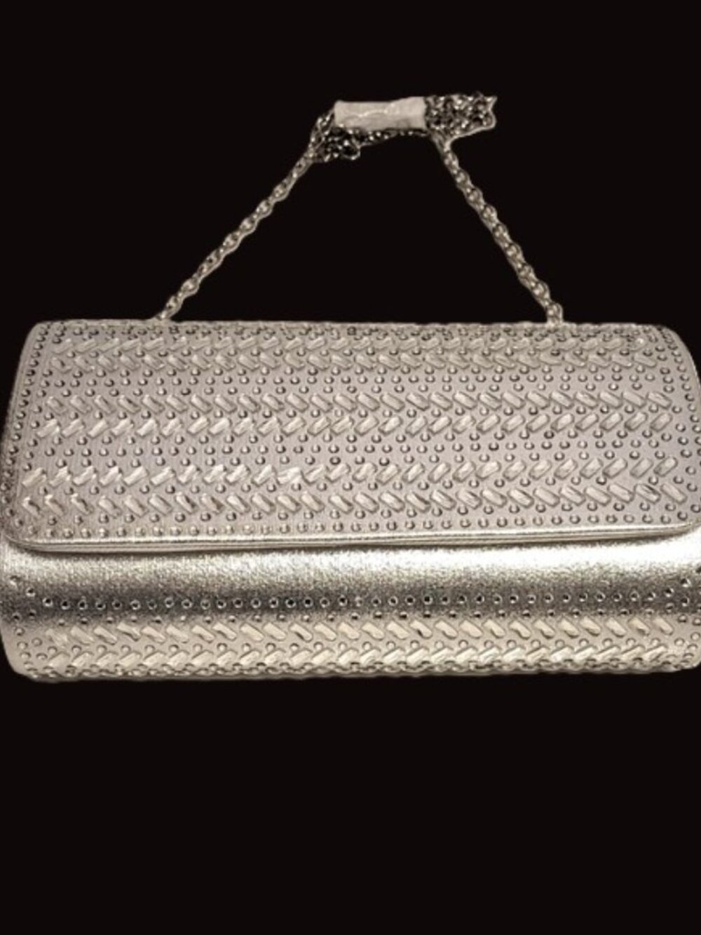 NWT Estee & Lilly  Beautiful  evening silver rhinestone clutch
